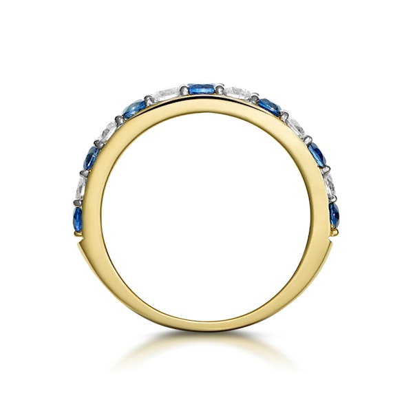 Sapphire and 0.50ct Diamond Asteria Eternity Ring in 18K Gold - Image 3