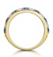 Sapphire and 0.50ct Diamond Asteria Eternity Ring in 18K Gold - image 3