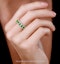 Emerald and Diamond Halo Eternity Ring 18KW Gold Asteria Collection - image 2