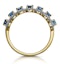 Sapphire and Diamond Halo Eternity Ring 18K Gold - Asteria Collection - image 3