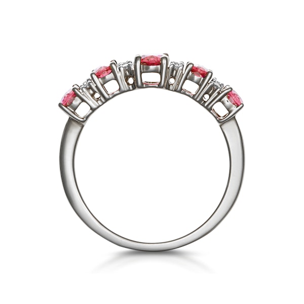 1.85ct Ruby and Diamond Eternity Ring 18KW Gold - Asteria Collection - Image 3