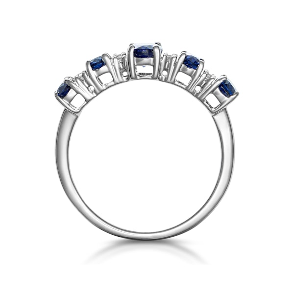 1.85ct Sapphire and Lab Diamond Eternity Ring 9KW Gold Asteria - Image 3