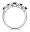 1.85ct Sapphire and Lab Diamond Eternity Ring 9KW Gold Asteria - image 3