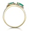 Emerald and Diamond Halo Statement Ring 18K Gold - Asteria Collection - image 3