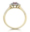 Ruby and Diamond Double Halo Ring in 18K Gold - Asteria Collection - image 3