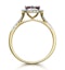 Ruby and Diamond Halo Square Ring in 18K Gold - Asteria Collection - image 3
