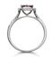 Ruby and Diamond Halo Square Ring 18K White Gold - Asteria Collection - image 3