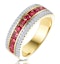 1ct Ruby and Diamond Eternity Ring in 18K Gold - Asteria Collection - image 1