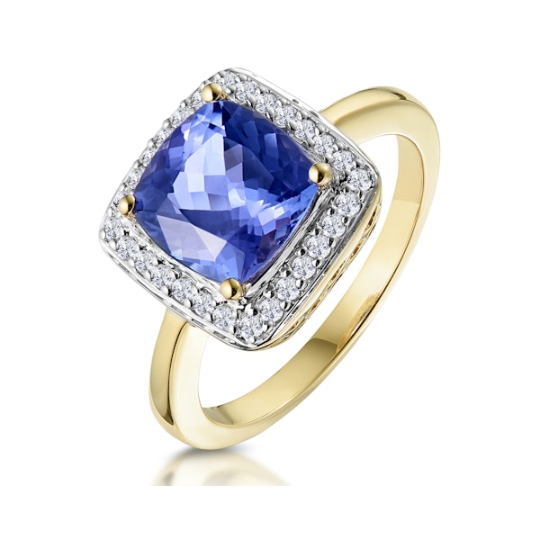 2ct Tanzanite and Diamond Statement Ring 18K Gold - Asteria Collection - Image 1