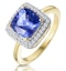 2ct Tanzanite and Diamond Statement Ring 18K Gold - Asteria Collection - image 1