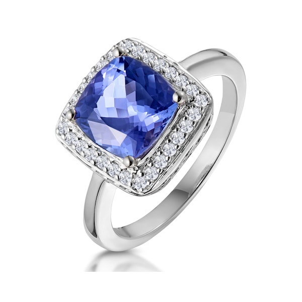 2ct Tanzanite and Diamond Statement Ring in 18K - Asteria Collection - Image 1