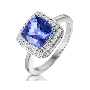 2ct Tanzanite and Diamond Statement Ring in 18K - Asteria Collection