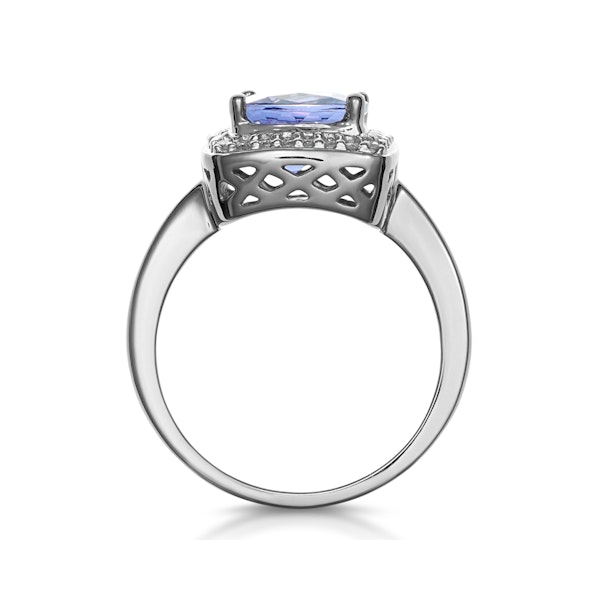 2ct Tanzanite and Diamond Statement Ring in 18K - Asteria Collection - Image 3