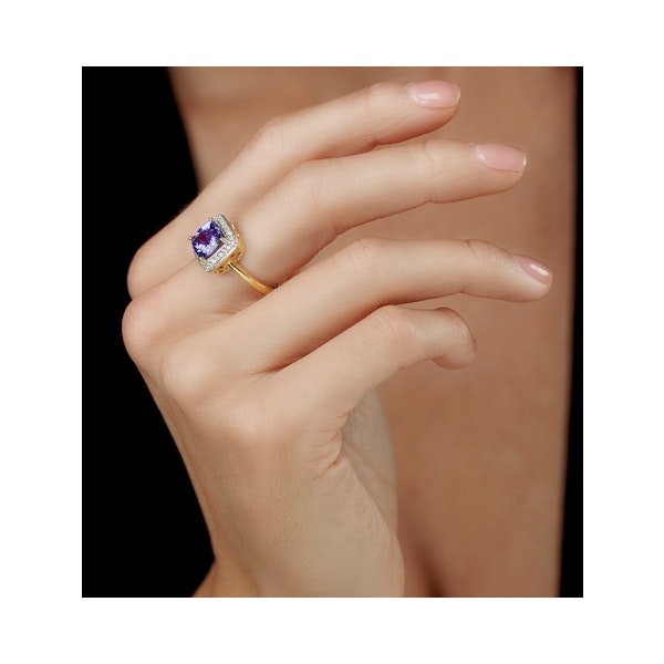 2ct Tanzanite and Diamond Statement Ring 18K Gold - Asteria Collection - Image 2