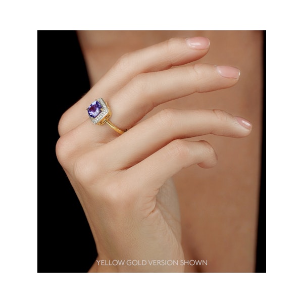 2ct Tanzanite and Diamond Statement Ring in 18K - Asteria Collection - Image 2
