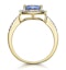 2ct Tanzanite and Diamond Shoulders Asteria Ring in 18K Gold - image 3