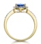 Tanzanite and Diamond Pear Halo Ring in 18K Gold - Asteria Collection - image 3