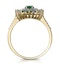 1.35ct Emerald Asteria Collection Diamond Halo Ring in 18K Gold - image 2