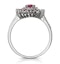 1.55ct Ruby Asteria Collection Lab Diamond Halo Ring in 9K White Gold - image 2