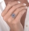 1.55ct Sapphire Asteria Diamond Halo Ring in 18K White Gold - image 3