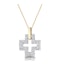0.19ct Diamond Pave Cross Necklace in 9K Gold - image 1