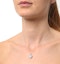 Diamond 0.47ct Heart Pendant Necklace 9K White Gold - image 2