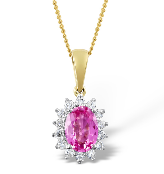 Pink on sale sapphire necklace