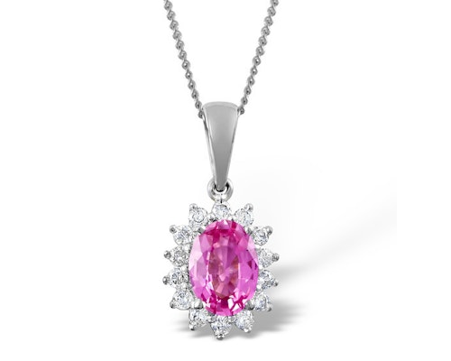 Pink Sapphire Pendants And Necklaces