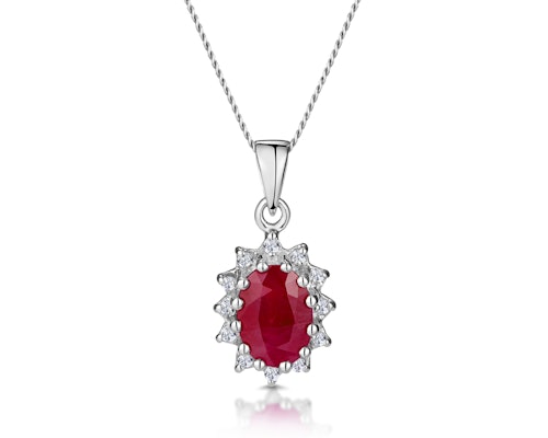 Ruby Drop Pendants And Necklaces
