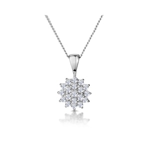 9K White Gold Pendant Necklace With 0.25ct Diamonds