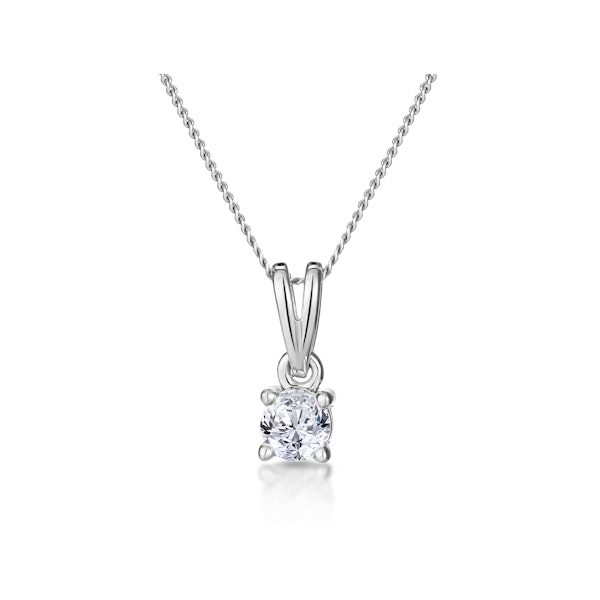 0.25ct Diamond Solitaire Chloe Solitaire Necklace in 9K White Gold - Image 1