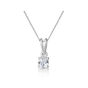 0.25ct Diamond Solitaire Chloe Solitaire Necklace in 9K White Gold