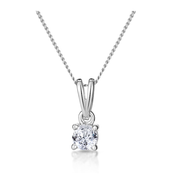 0.25ct Diamond Solitaire Chloe Solitaire Necklace in 9K White Gold - image 1