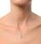 Aquamarine 2.69ct And Diamond 9K White Gold Pendant Necklace - image 3