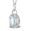 Aquamarine 2.69ct And Diamond 9K White Gold Pendant Necklace - image 2