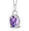 Amethyst 2.34CT And Diamond 9K White Gold Pendant Necklace - image 2