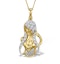 9K Gold Diamond Virgo Pendant Necklace 0.08ct - image 1