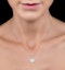 Pearl and Diamond Halo Stellato Pendant Necklace in 9K White Gold - image 2