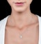 Stellato Diamond Hamsa Pendant Necklace 0.13ct 9K in White Gold - image 2