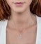 Stellato Collection Blue Topaz Diamond Necklace in 9K White Gold - image 2
