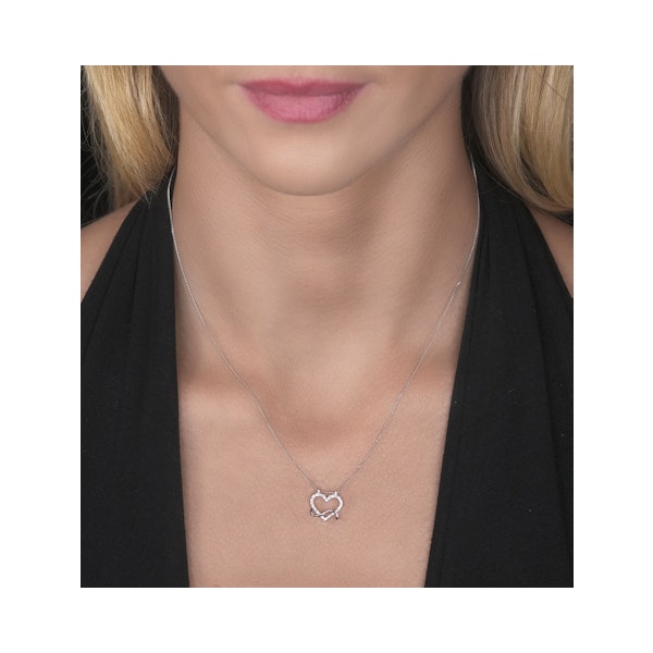 Devilish Diamond Heart Necklace in 9ct White Gold - Image 2