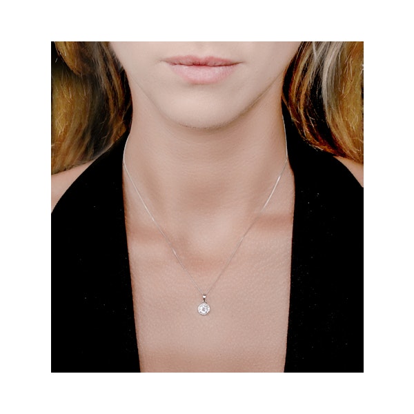 0.38ct Aquamarine and Diamond Stellato Necklace in 9K White Gold - Image 2