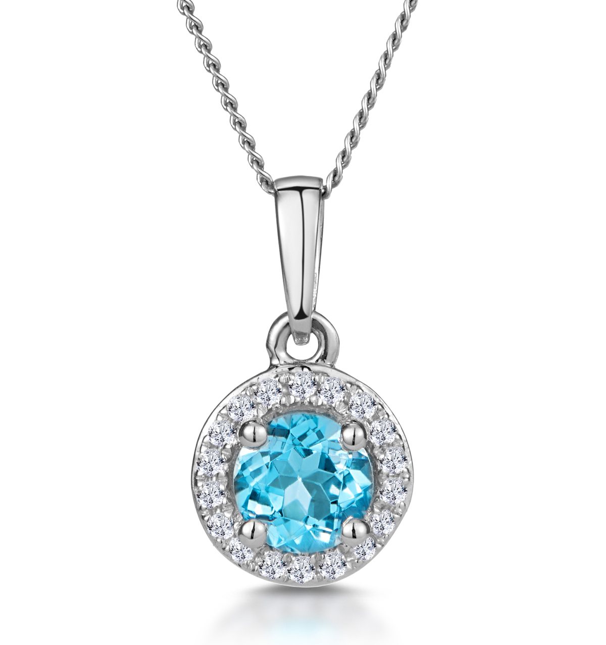 diamond topaz necklace