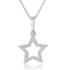 Stellato Diamond Star Necklace in 9K White Gold - image 1