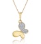 Stellato Diamond Butterfly Necklace in 9K Gold - image 1