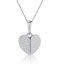 Stellato Heart Diamond Necklace in 9K White Gold - image 1