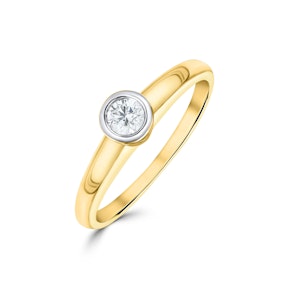 Diamond 0.18ct 9K Gold Ring - SIZE N