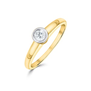 Diamond 0.18ct 9K Gold Ring - SIZE N