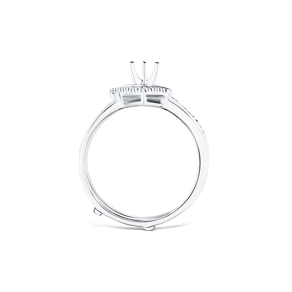 Diamond 0.65ct And 9K White Gold Solitaire Ring with Shoulders SIZES M N - Image 4