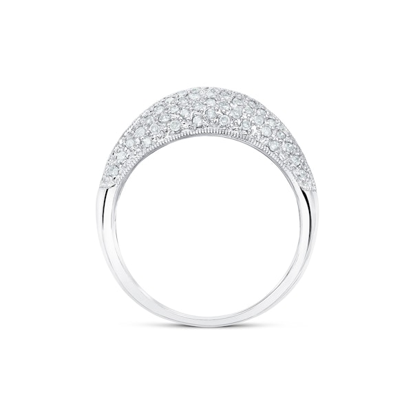 Pave Ring 0.50CT Diamond 9K White Gold SIZE K - Image 2